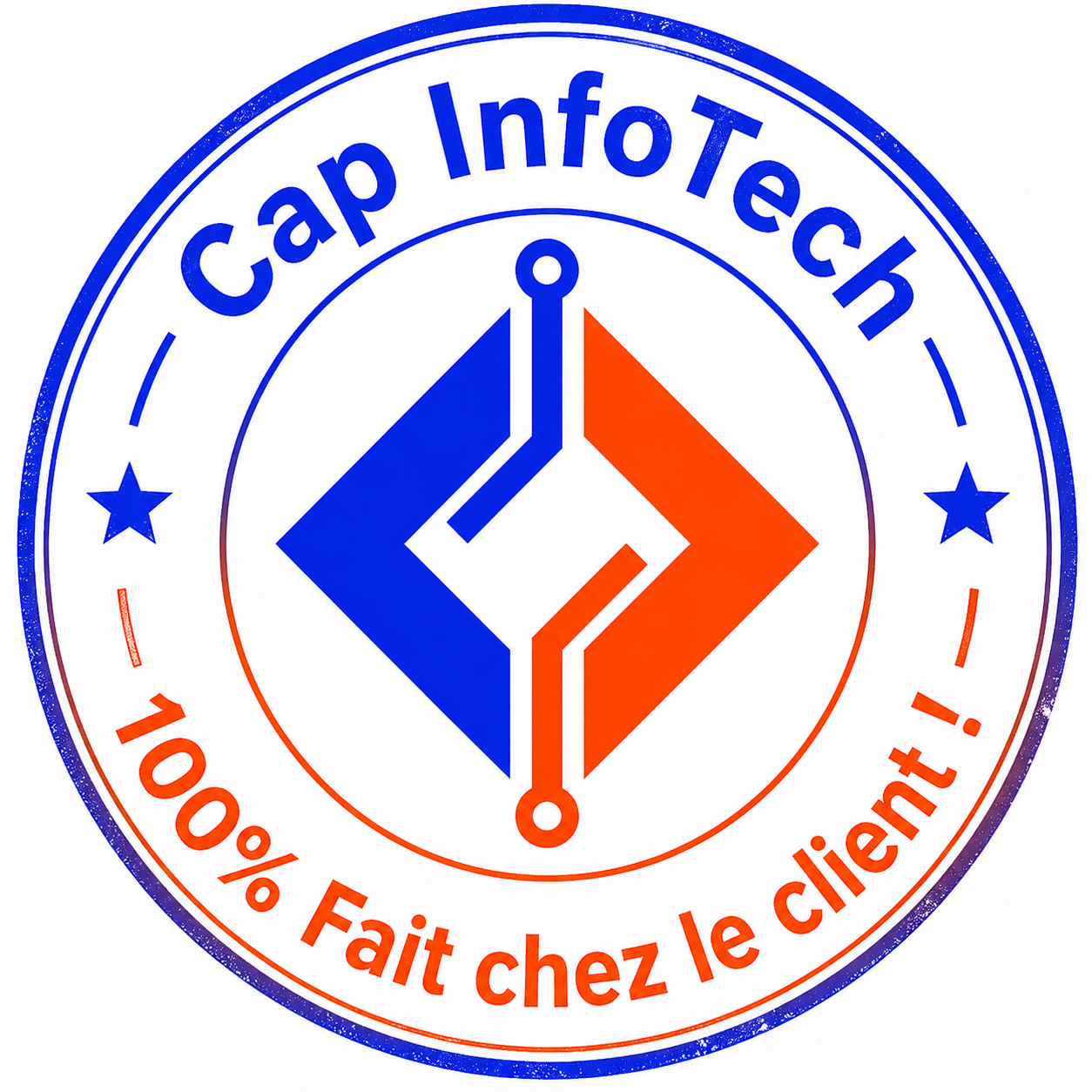 Sceau Cap InfoTech - Fait chez le client